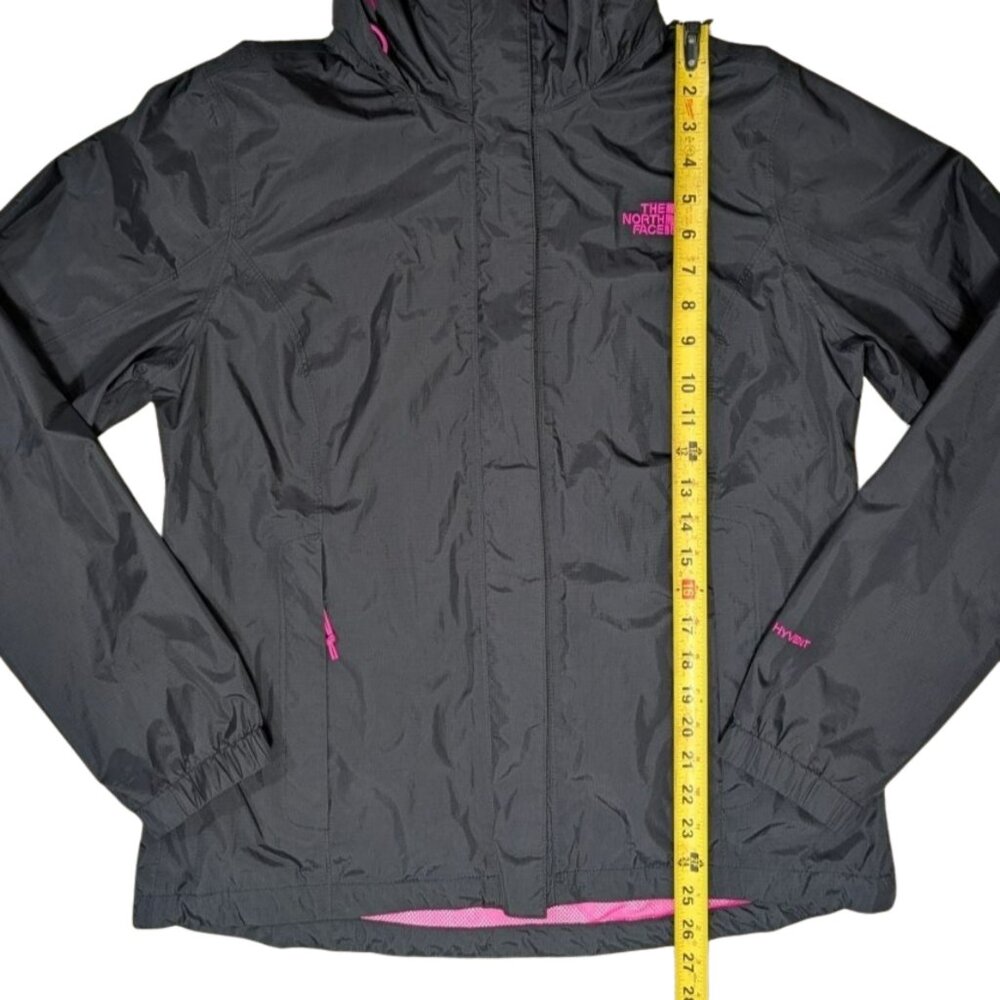 The North Face Resolve Jacket Women's Large Black Pink HyVent Waterproof - Picture 8 of 14